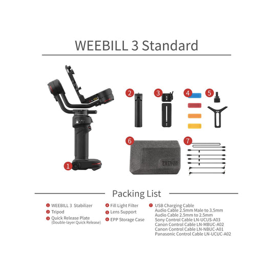 ZHIYUN Weebill 3 Camera Gimbal