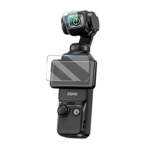 DJI Osmo Pocket 3 / Pocket 4 Tempered Glass Screen Protector (Lens + Touchscreen)