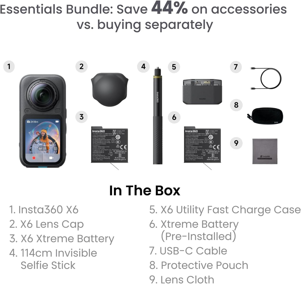 Insta360 X6 Essentials Bundle