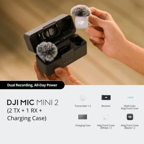 DJI Mic Mini 2 Camera Combo Kit (2 TX + 1 RX + Charging Case)