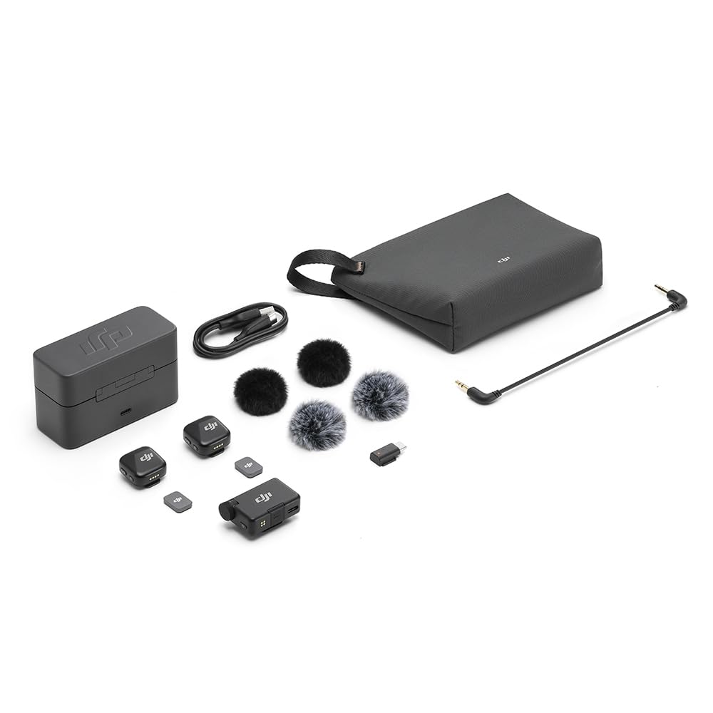 DJI Mic Mini Wireless Microphone System (2 TX + 1 RX + Charging Case)