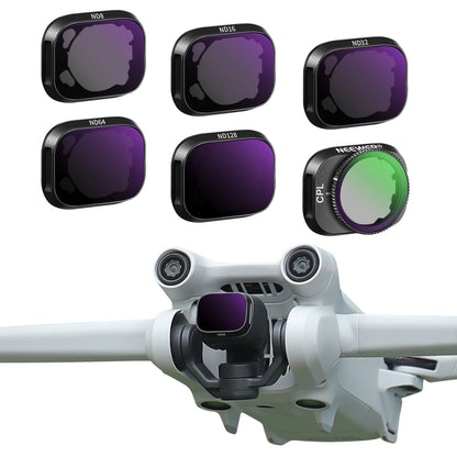 NEEWER FL-DM3 6-Pack ND Filter Set for DJI Mini 3 / Mini 3 Pro Drone (ND8, ND16, ND32, ND64, ND128 & CPL)