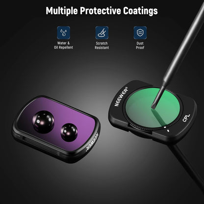 NEEWER HD CPL + ND16/ND64/ND256 Magnetic Filter Kit for DJI Osmo Pocket 3 & Pocket 4