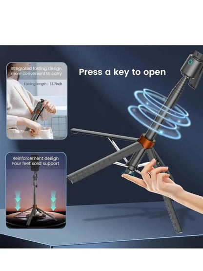Q13 1.8Meter Long Al Auto Follow-Up Face Tracking Selfie Stick 360° Gimbal Tripod