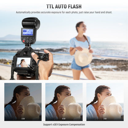 NEEWER Z1 TTL Round Head Flash (CANON) with QPRO Trigger