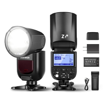 NEEWER Z1 TTL Round Head Flash (CANON) with QPRO Trigger
